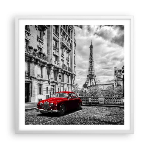 Plagát v bielom ráme - Dravec v meste - 60x60 cm