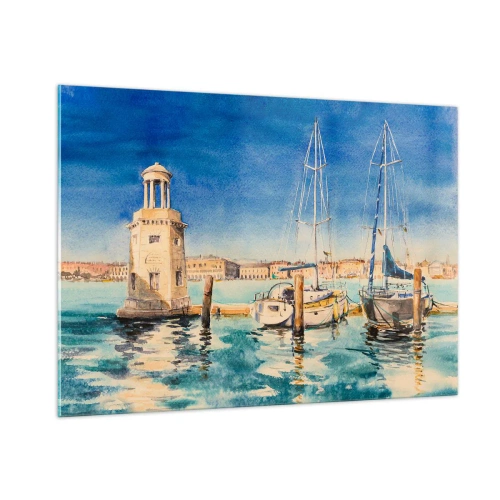 Obraz na skle - Slnečná lagúna - 100x70 cm