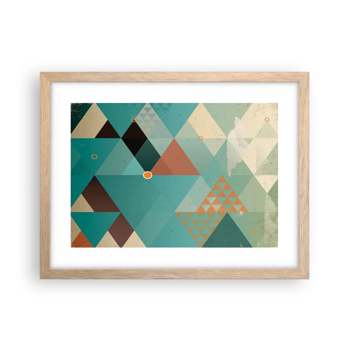 Plagát v ráme zo svetlého duba - Jednota mnohosti, mnohosť jednoty - 40x30 cm