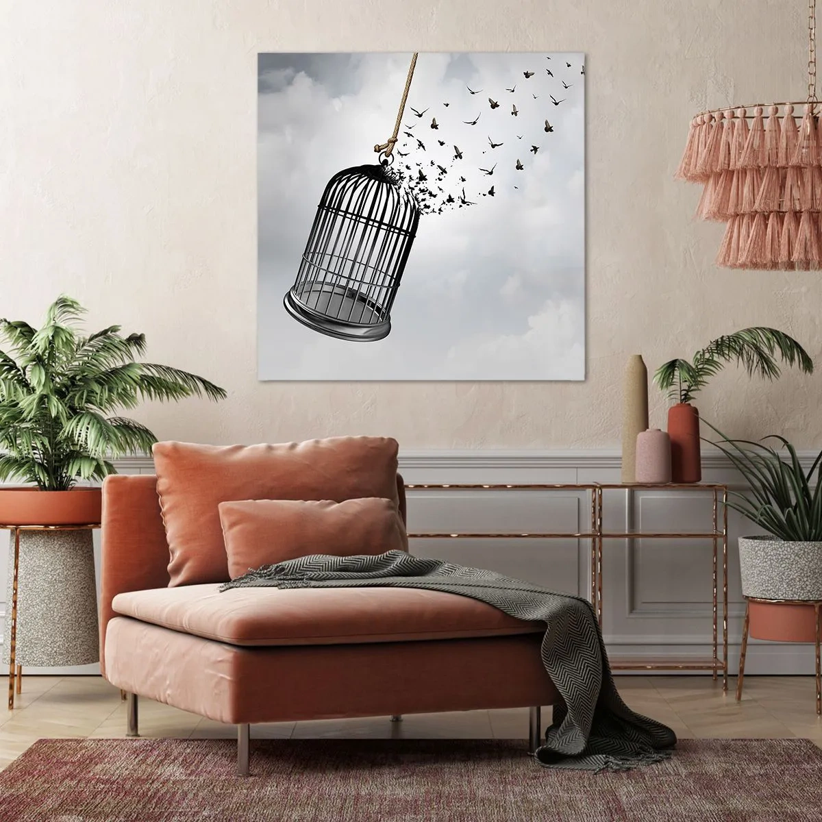 Obraz na plátne - Viera… nádej… sloboda! - 60x60 cm