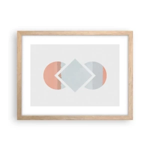 Plagát v ráme zo svetlého duba - Situácia je jasná - 40x30 cm