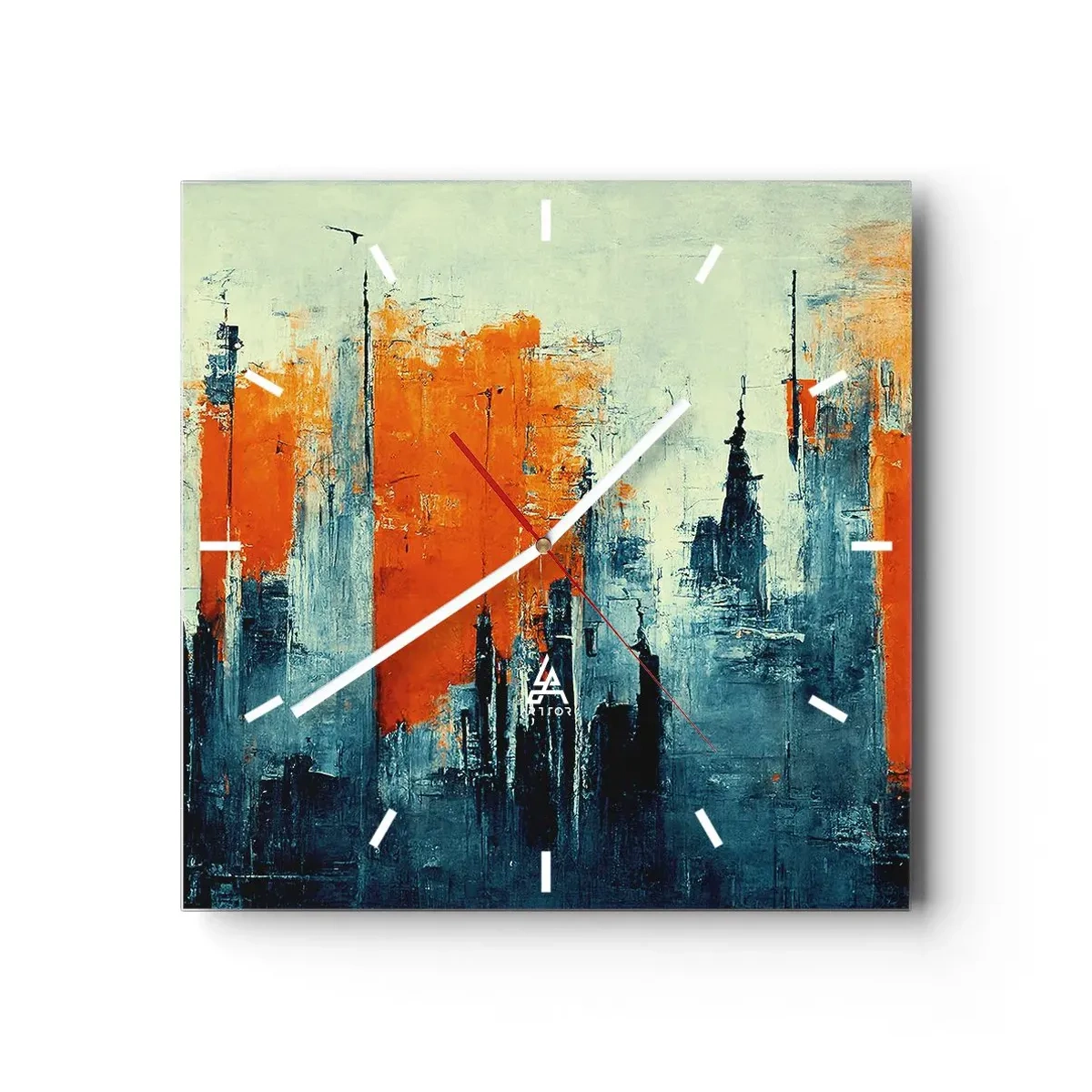 Nástenné hodiny - Moderná krajina - 30x30 cm