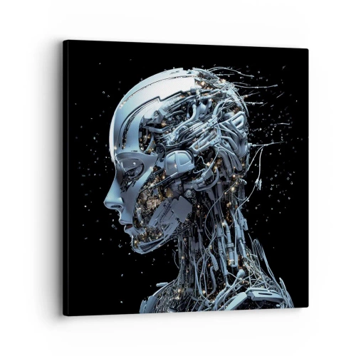 Obraz na plátne - Technológia je žena - 30x30 cm