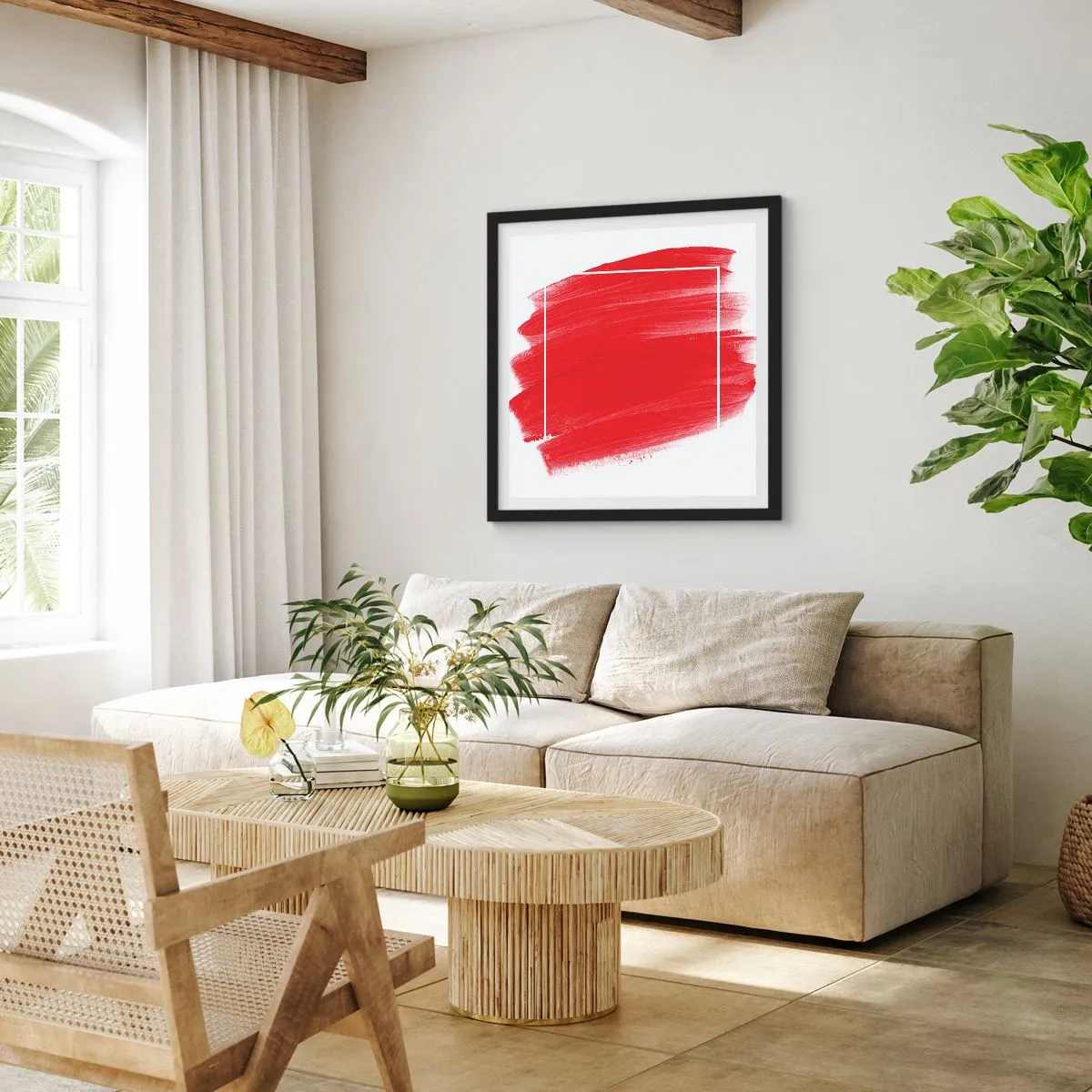 Plagát v čiernom ráme - Mimo rám - 60x60 cm