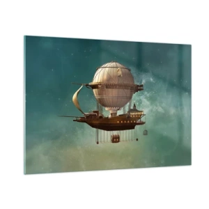 Obraz na skle - Julius Verne pozdravuje - 100x70 cm