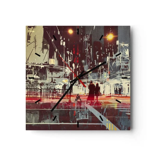 Nástenné hodiny - Veľkomestská doprava - 40x40 cm