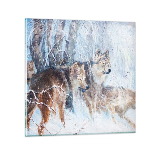 Obraz na skle - Pozor! Prichádza… - 30x30 cm