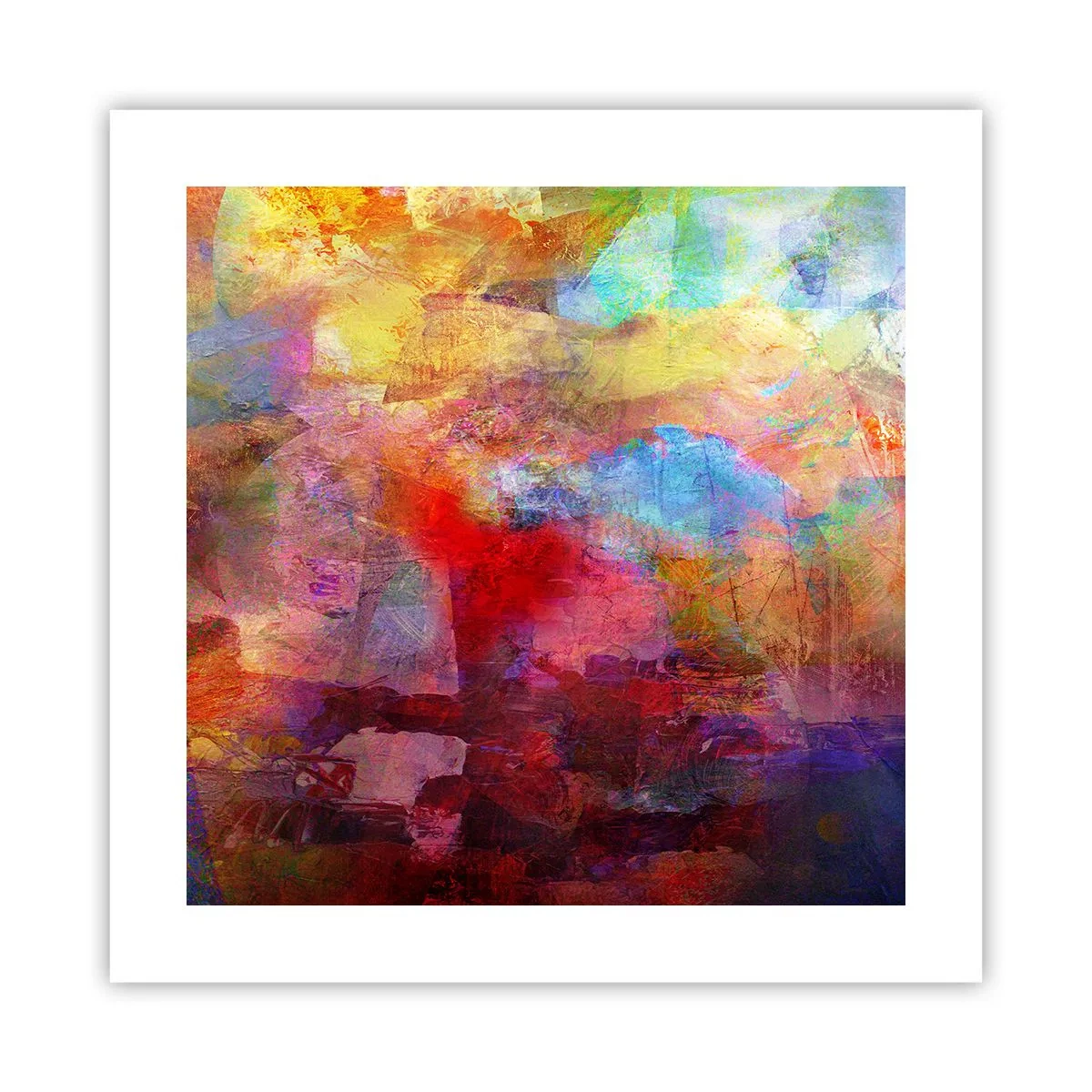 Plagát - Pozrieť sa doprostred dúhy - 40x40 cm