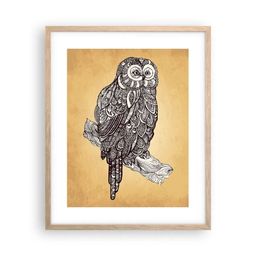 Plagát v ráme zo svetlého duba - Majstrovské ornamenty múdrosti - 40x50 cm