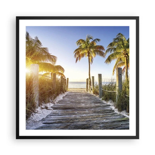Plagát v čiernom ráme - Priamo do raja - 60x60 cm