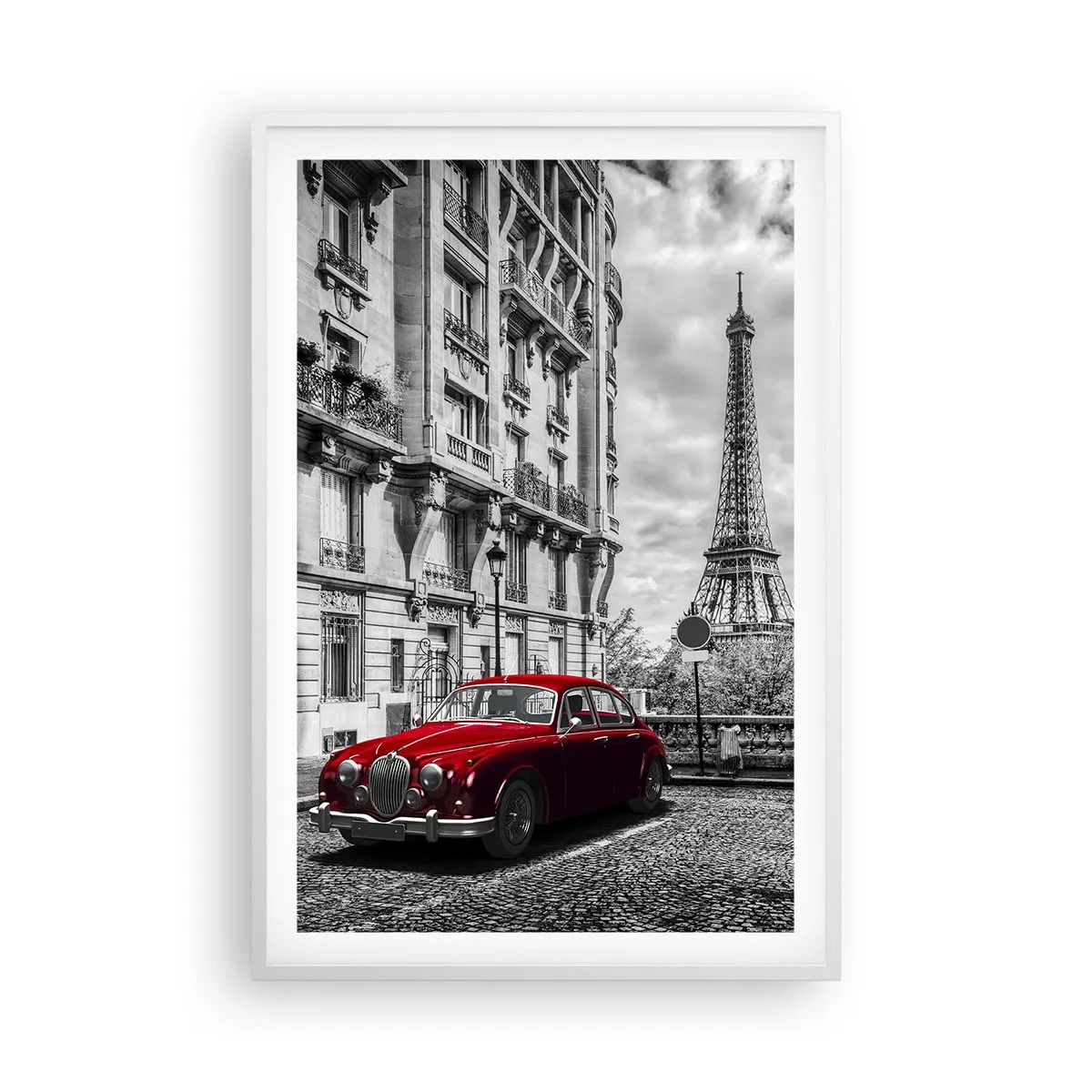 Plagát v bielom ráme - Dravec v meste - 61x91 cm