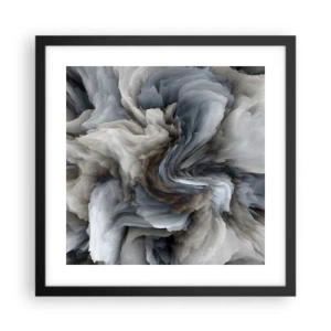 Plagát v čiernom ráme - Kameň a kvet - 40x40 cm