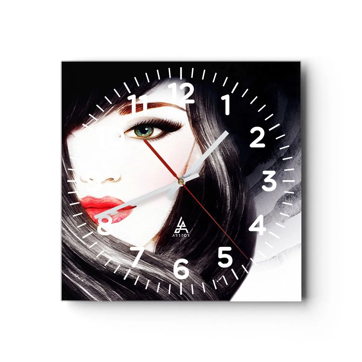 Nástenné hodiny - Zafírový pohľad - 40x40 cm