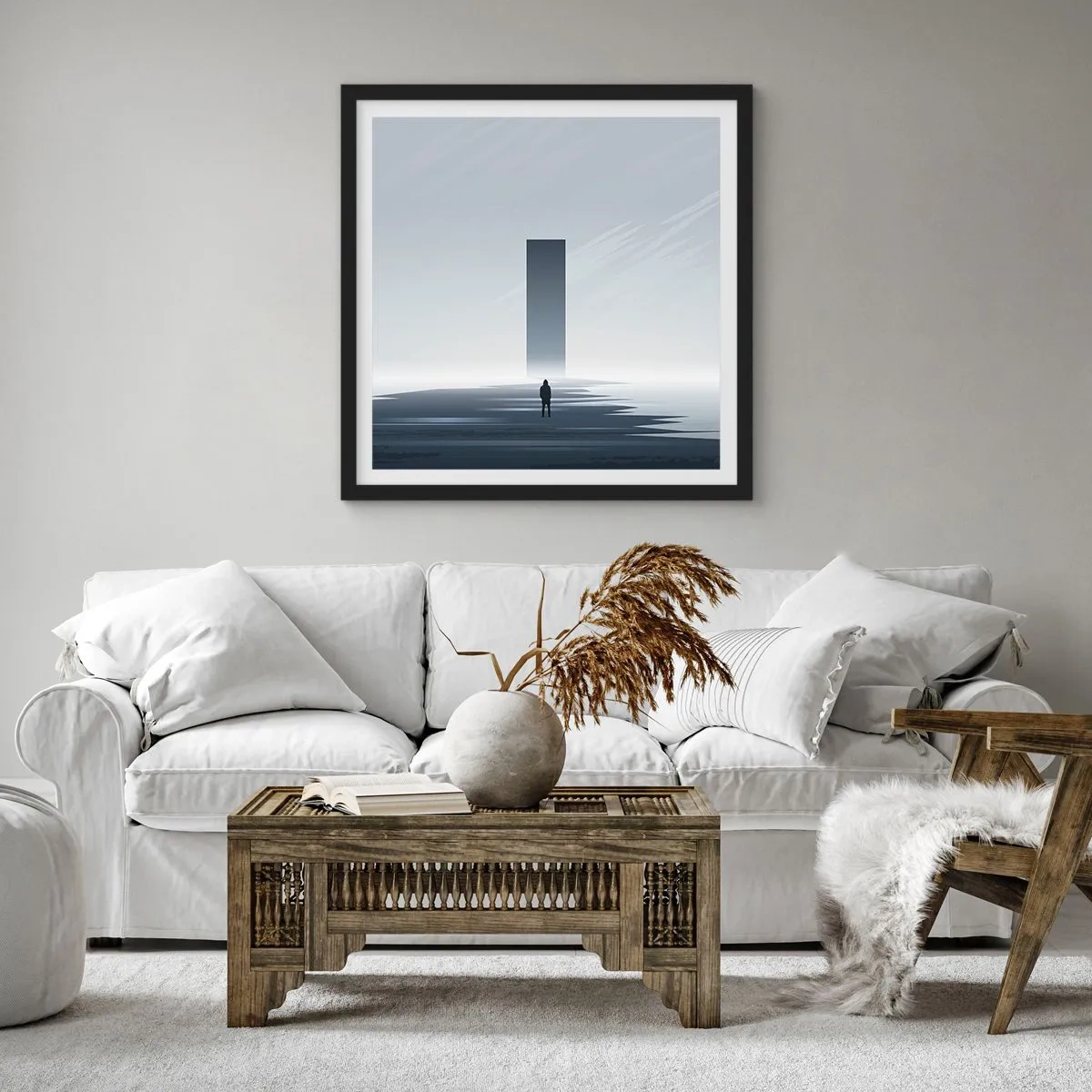 Plagát v čiernom ráme - Príležitosť alebo hrozba? - 60x60 cm