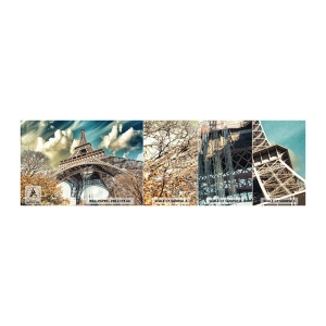 Vzorka Fototapeta Standard Eco - A na jeseň v Paríži… - Mesto, Paríž, Eiffelova veža - 100x30 cm