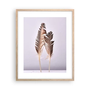 Plagát v ráme zo svetlého duba - Proti ničote - 40x50 cm