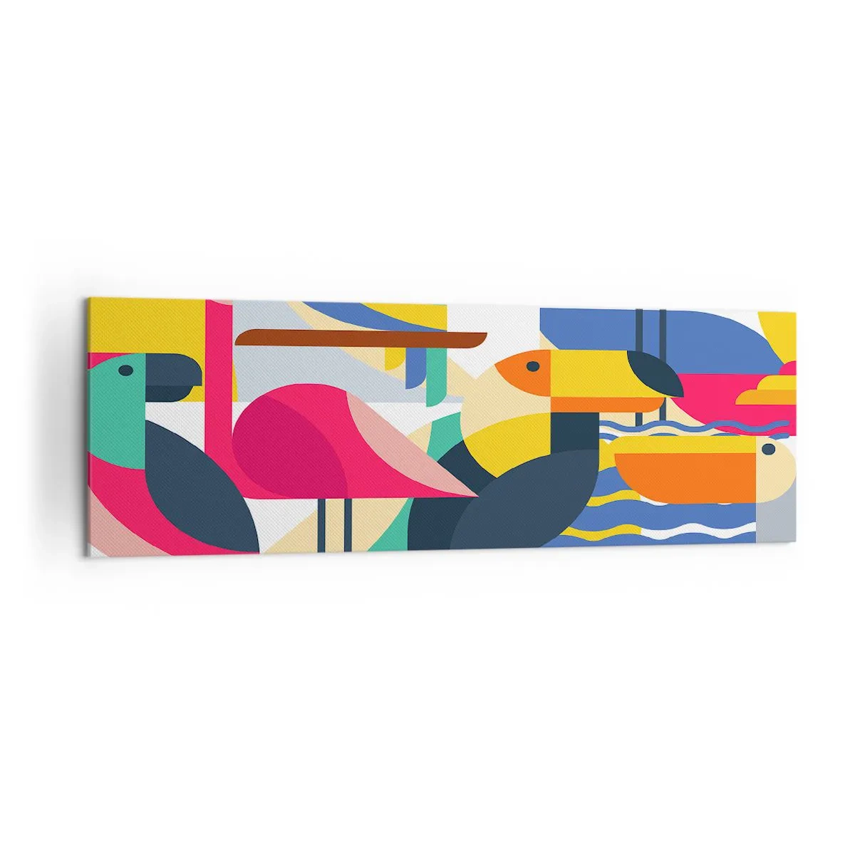 Obraz na plátne - Vtáčia párty - 160x50 cm