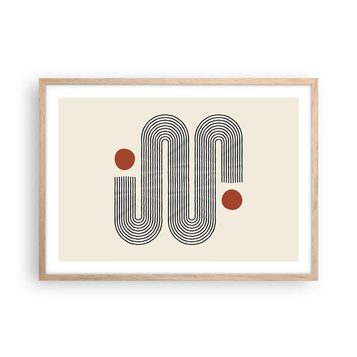 Plagát v ráme zo svetlého duba - Od začiatku do konca - 70x50 cm