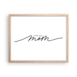 Plagát v ráme zo svetlého duba - Veľké dojatie - 50x40 cm