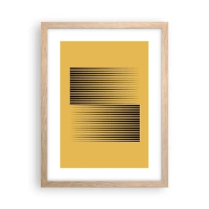 Plagát v ráme zo svetlého duba - Štvorec protikladov - 30x40 cm