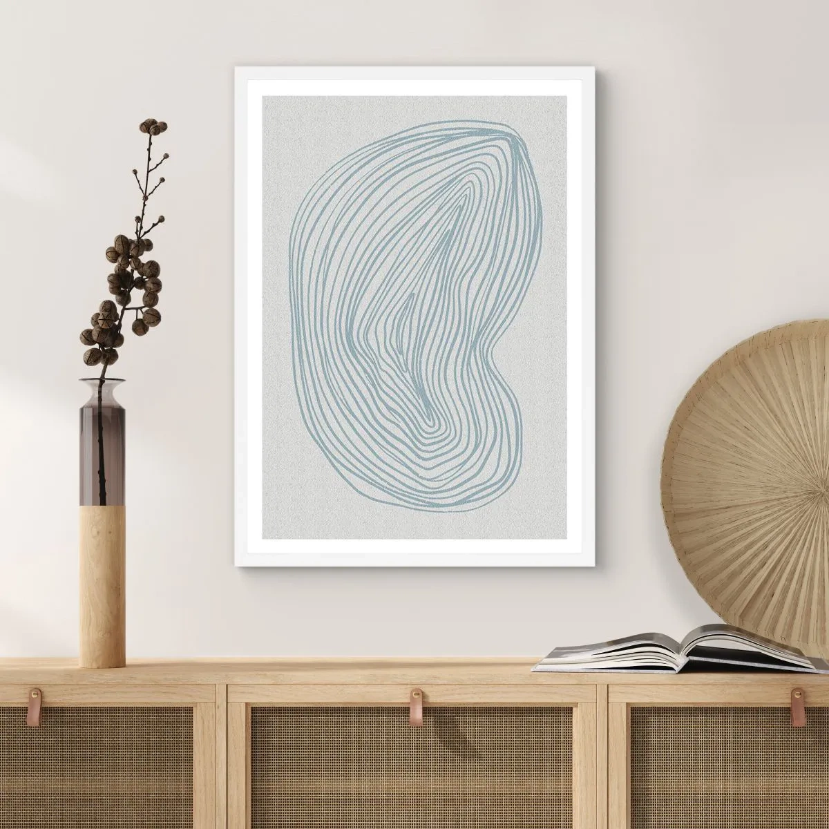 Plagát v bielom ráme - Úsmev kvapky - 40x50 cm