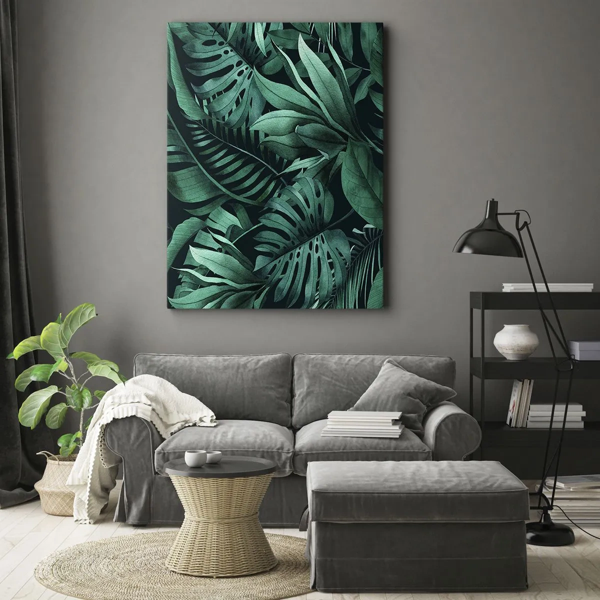 Obraz na plátne - Hĺbka tropickej zelene - 65x120 cm