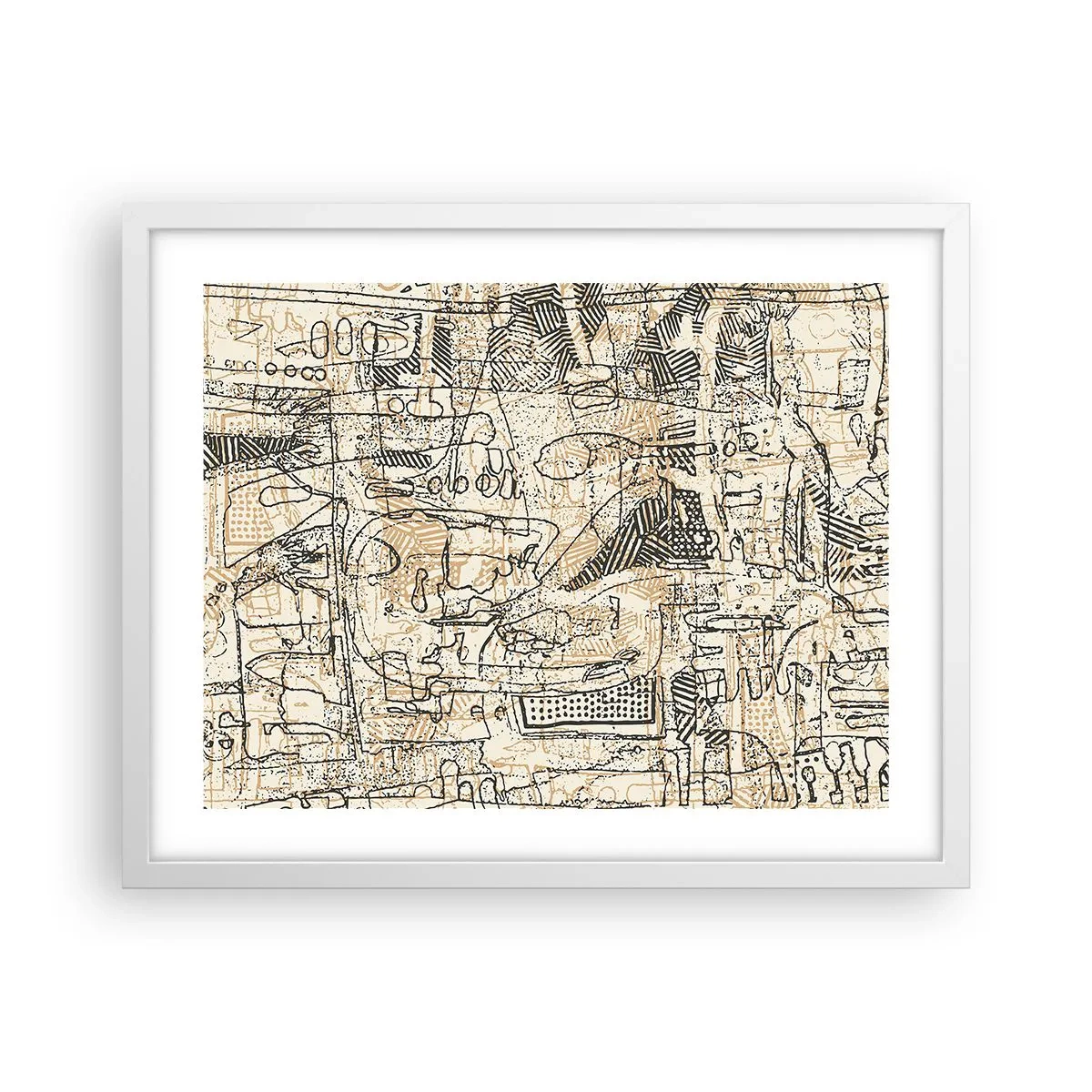 Plagát v bielom ráme - Čaká na rozlúštenie - 50x40 cm