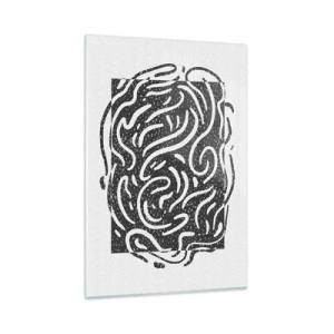 Obraz na skle - Abstrakcia: tanec radosti - 80x120 cm