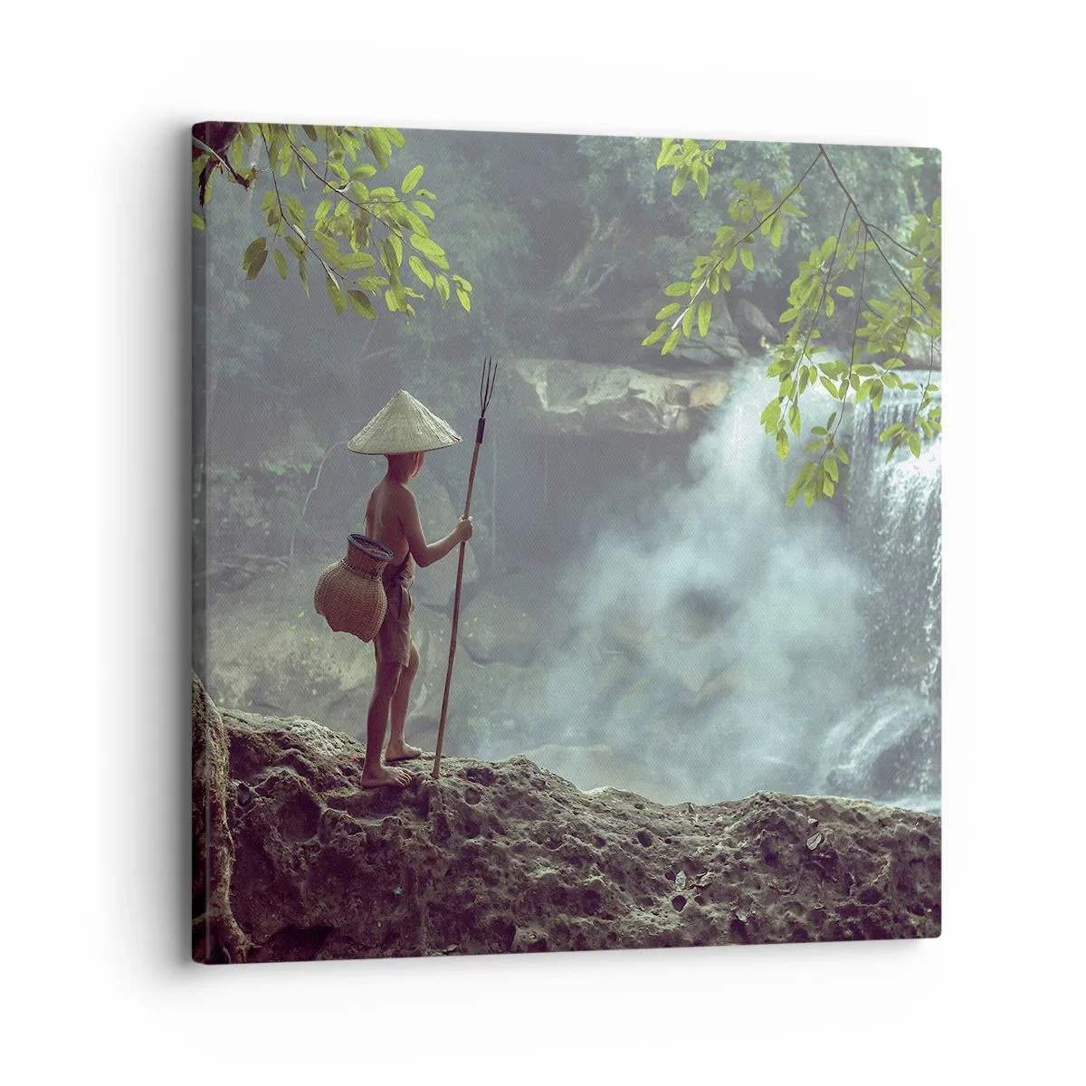 Obraz na plátne - Spriatelený s prírodou - 30x30 cm