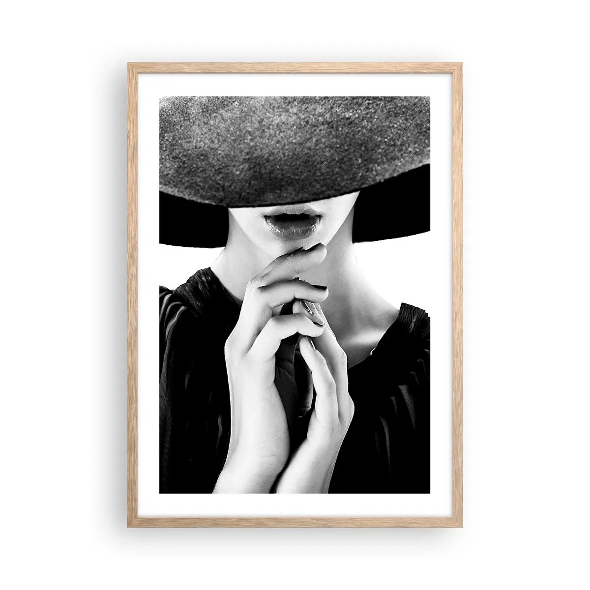 Plagát v ráme zo svetlého duba - Ukrytá krása - 50x70 cm