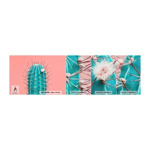 Vzorka fototapety Premium Canvas - Len pozeraj - Kaktus, Pastel, Minimalizmus - 100x30 cm