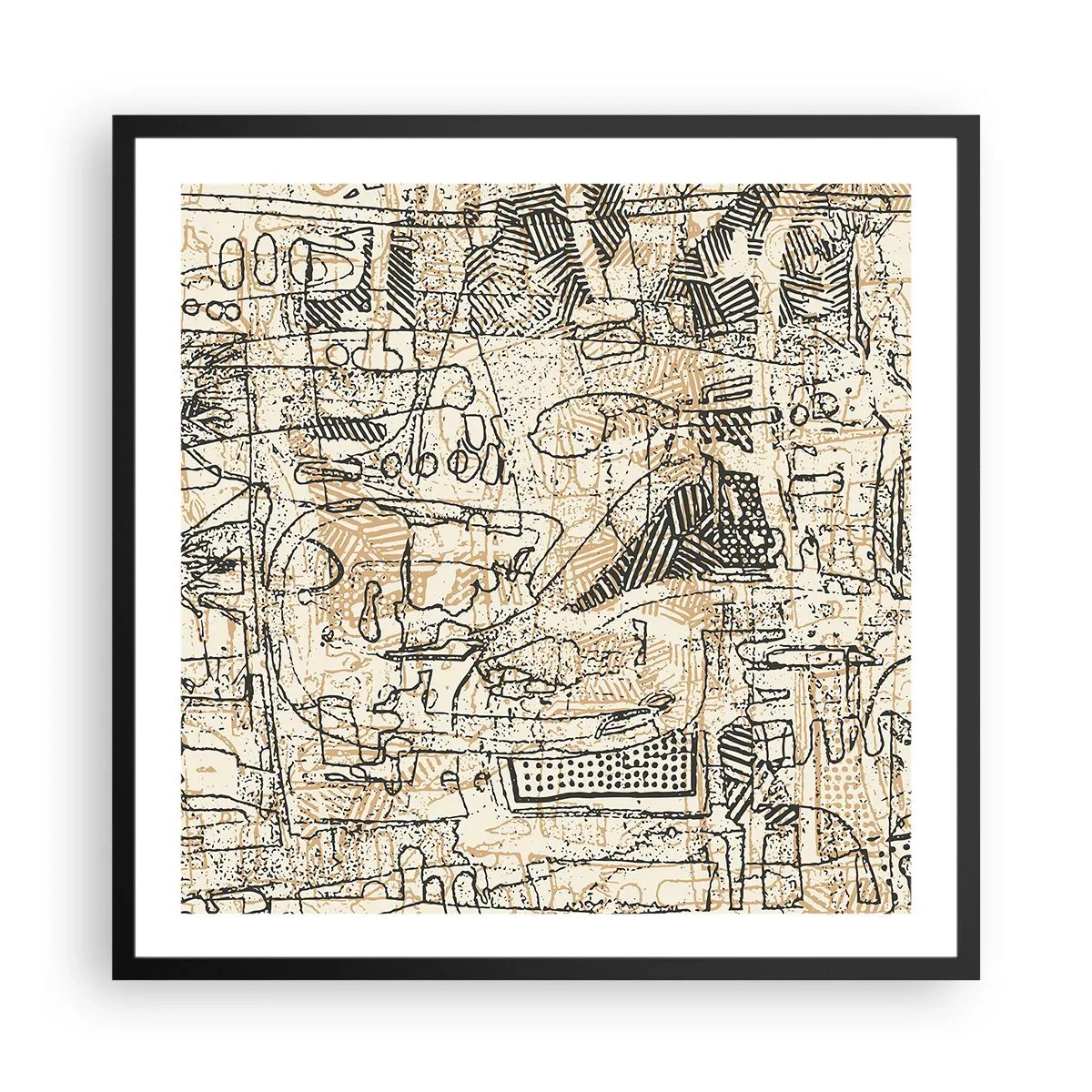 Plagát v čiernom ráme - Čaká na rozlúštenie - 60x60 cm