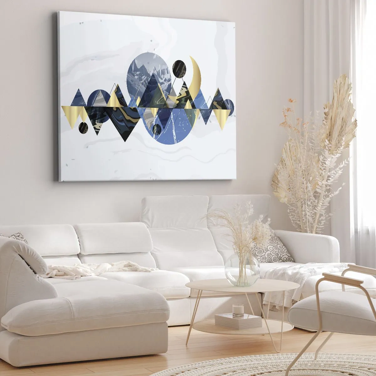 Obraz na plátne - Geometrická krajina - 70x50 cm