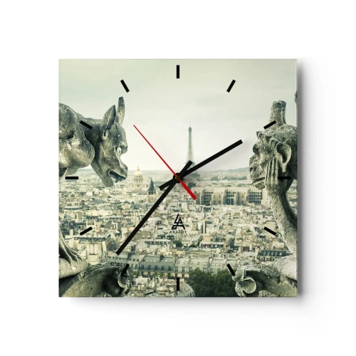 Nástenné hodiny - Parížske rozprávanie - 30x30 cm