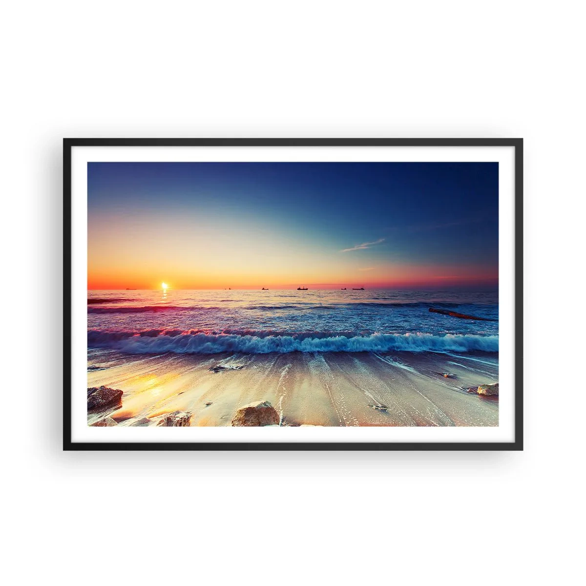 Plagát v čiernom ráme - Čo je za obzorom? - 91x61 cm