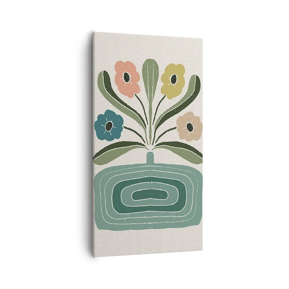 Obraz na plátne - Symetrická kytica - 55x100 cm