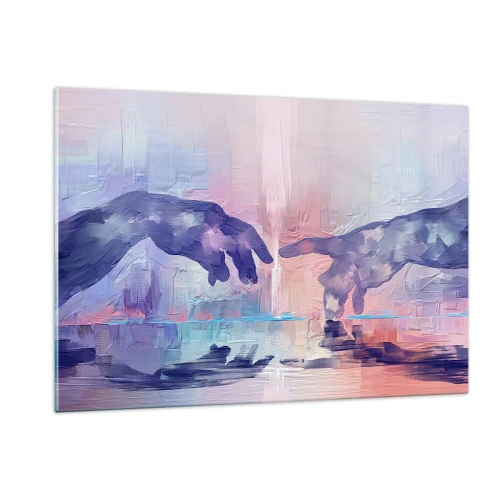 Obraz na skle - Božská iskra života - 120x80 cm