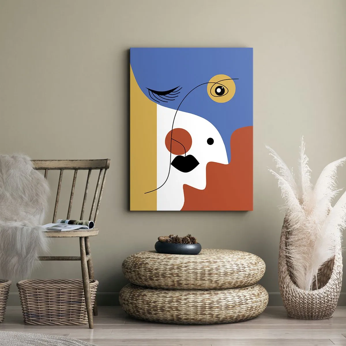 Obraz na plátne - Zdeformovaný portrét - 70x100 cm