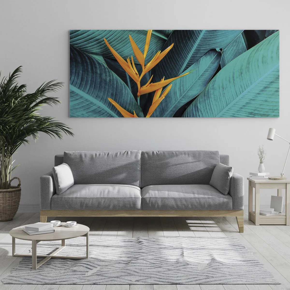 Obraz na skle - Rajský kvet - 120x50 cm