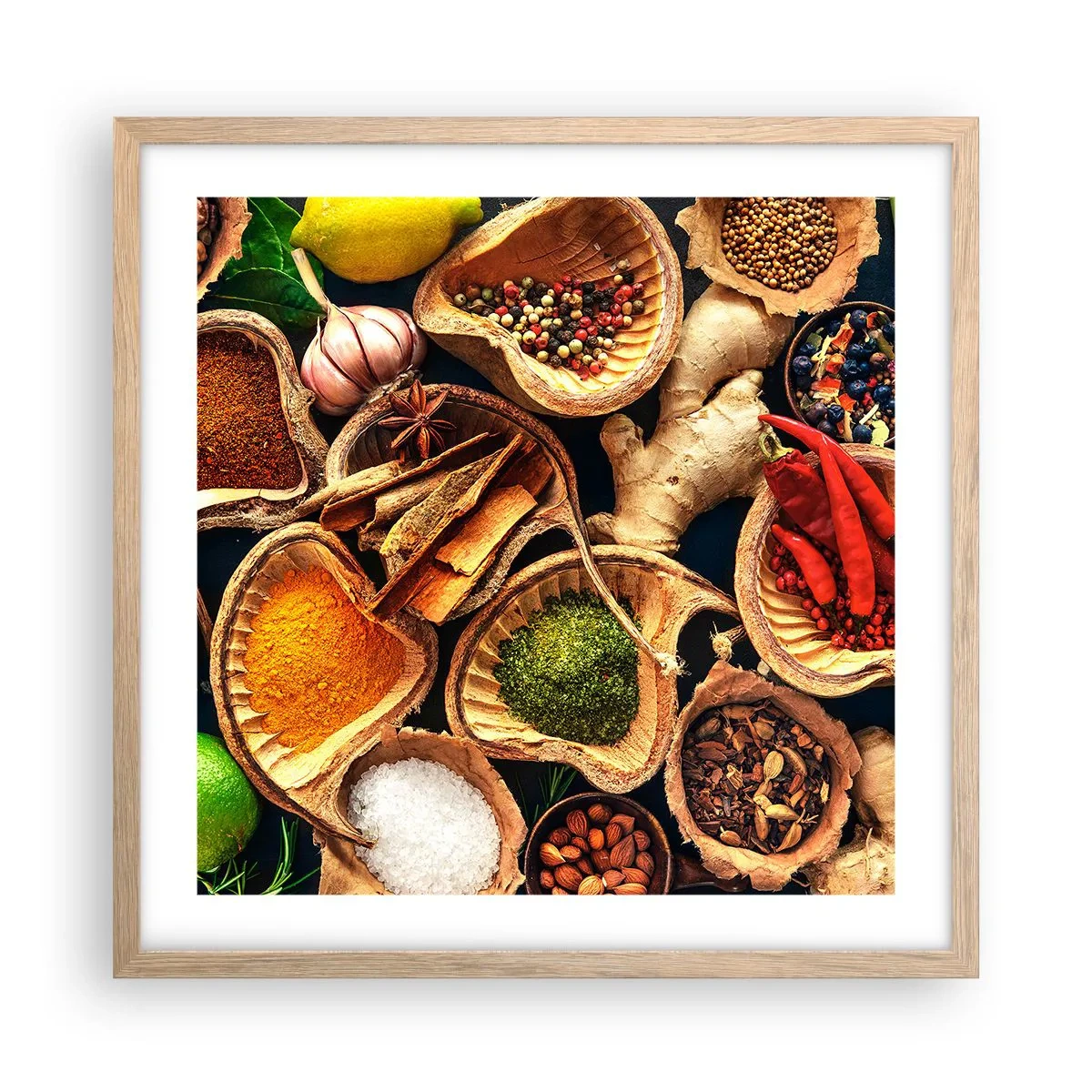 Plagát v ráme zo svetlého duba - Vezmi si, čo chceš - 50x50 cm