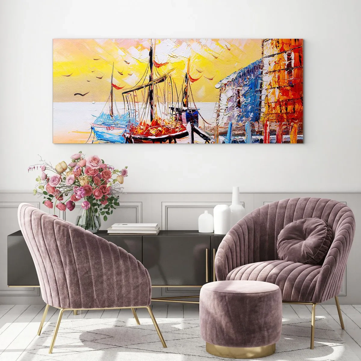 Obraz na skle - Šťastný návrat - 90x30 cm