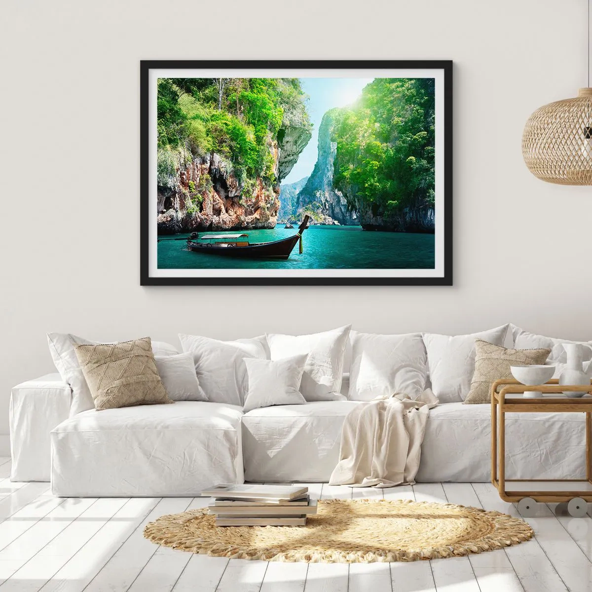 Plagát v čiernom ráme - Pozvánka na exotickú cestu - 91x61 cm