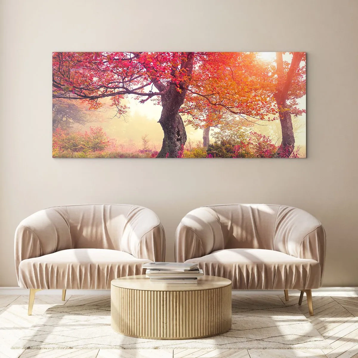Obraz na skle - Šialenstvo rozkvetu - 100x40 cm