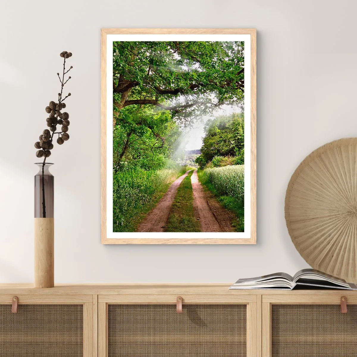 Plagát v ráme zo svetlého duba - Et in Arcadia ego - 50x70 cm