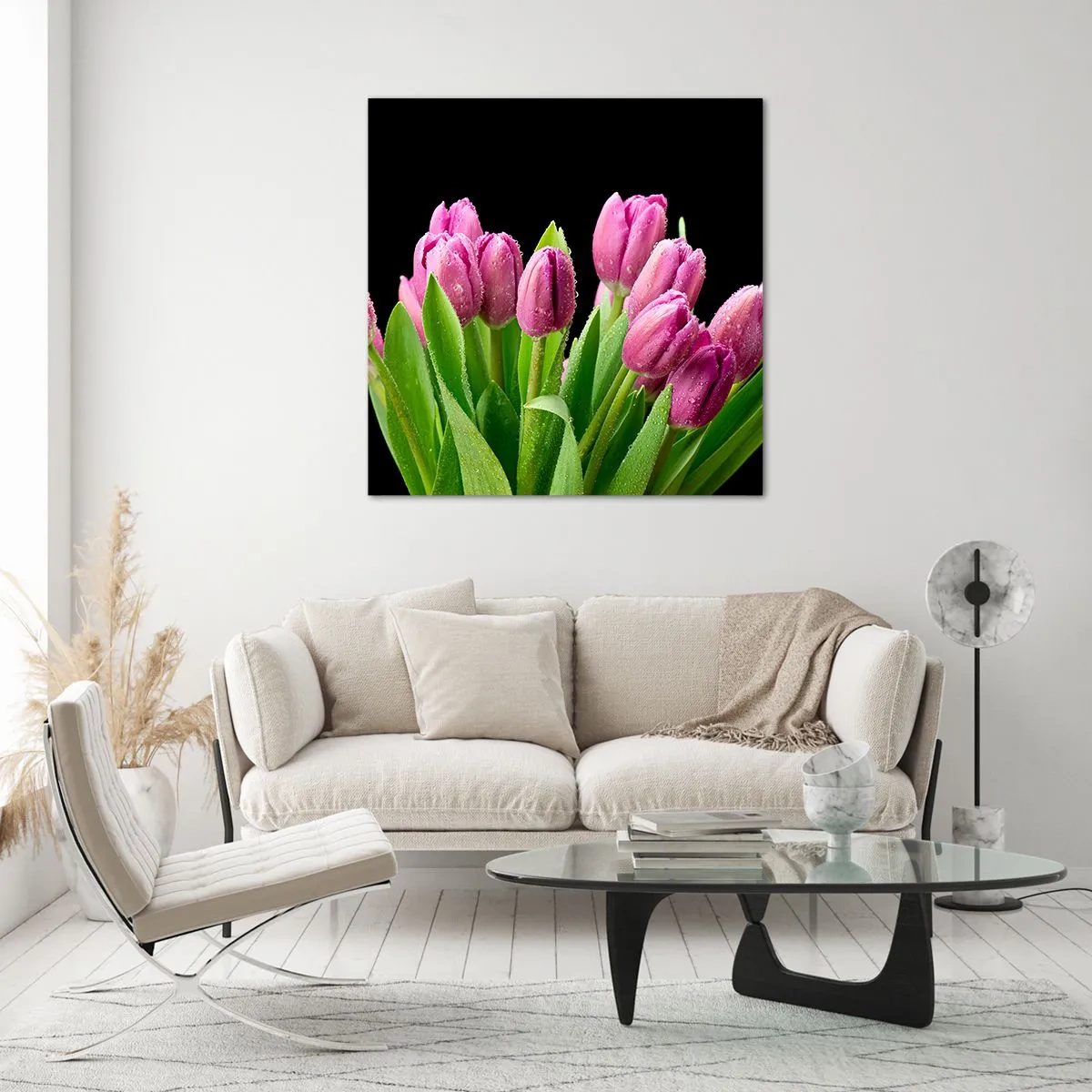 Obraz na skle - Ľaliové potešenie jari - 60x60 cm