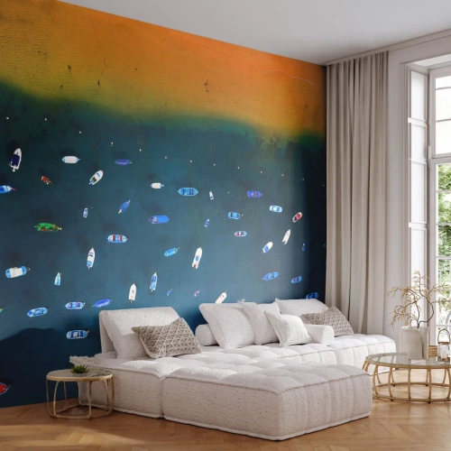 Fototapeta Premium Sand - Prázdninová hra - Lode, Pláž, pobrežie - 300x210 cm