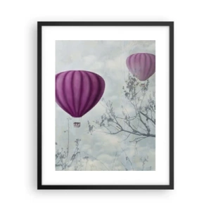 Plagát v čiernom ráme - Ako lode na oblohe - 40x50 cm