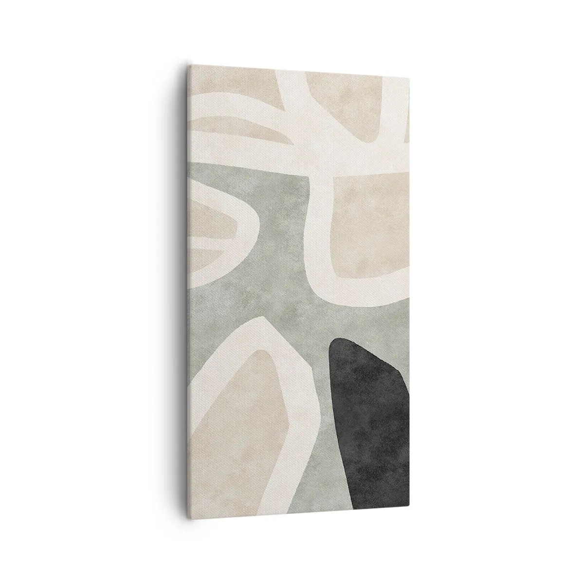 Obraz na plátne - Kompozícia s čiernym motívom - 55x100 cm