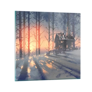 Obraz na skle - Pozerá sa tu iba slnko - 30x30 cm