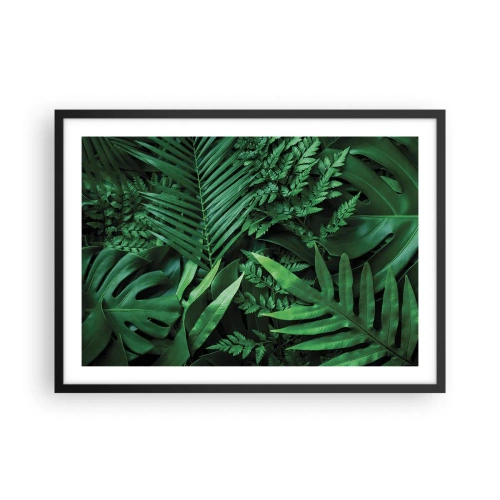 Plagát v čiernom ráme - Objaté v zeleni - 70x50 cm